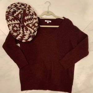 BB Dakota burgundy sweater